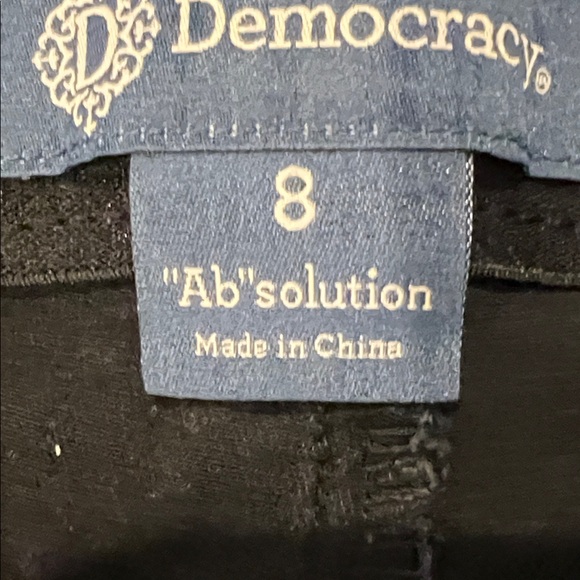 Democracy Jet Black Straight Leg Pants - Picture 2 of 7